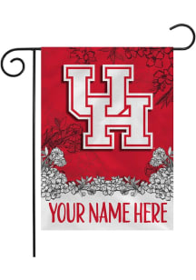 Houston Cougars Personalized Garden Flag - White
