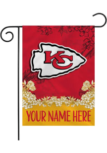 Kansas City Chiefs Personalized Garden Flag - White