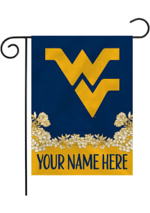 West Virginia Mountaineers Personalized Garden Flag - White