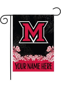 Miami RedHawks Personalized Garden Flag - White