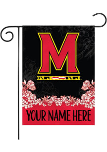 Maryland Terrapins Personalized Garden Flag - White
