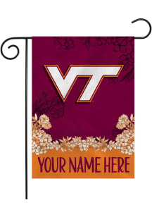 Virginia Tech Hokies Personalized Garden Flag - White