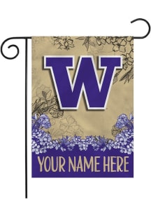 Washington Huskies Personalized Garden Flag - White