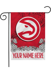 Atlanta Hawks Personalized Garden Flag - White