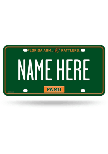 Florida A&M Rattlers Green Personalized Car Accessory License Plate