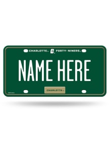 UNCC 49ers Green Personalized Car Accessory License Plate