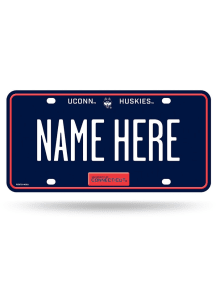 UConn Huskies White Personalized Car Accessory License Plate