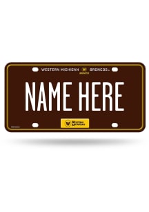 Western Michigan Broncos Brown Personalized Car Accessory License Plate