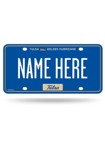 Tulsa Golden Hurricane Blue Personalized Car Accessory License Plate