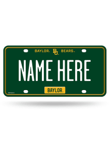 Baylor Bears Green Personalized Car Accessory License Plate
