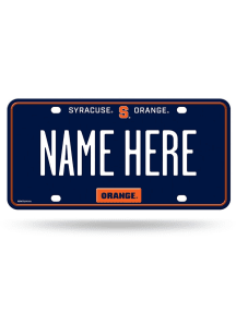 Syracuse Orange Blue Personalized Car Accessory License Plate