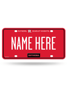 Rutgers Scarlet Knights Red Personalized Car Accessory License Plate
