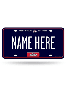 Fresno State Bulldogs Blue Personalized Car Accessory License Plate