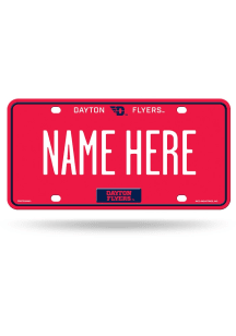 Dayton Flyers Red Personalized Car Accessory License Plate