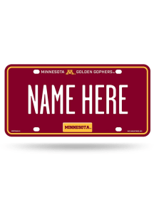 Minnesota Golden Gophers Maroon Personalized Car Accessory License Plate