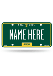 North Dakota State Bison Green Personalized Car Accessory License Plate