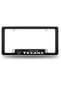 Houston Texans All Over Carbon Fiber License Plate Frame - Black