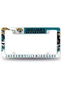 Jacksonville Jaguars All Over Chrome License Plate Frame - Silver