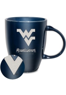 West Virginia Mountaineers 18oz Sunburst Lustre Ceramic Mug - Navy Blue