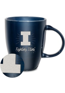 Illinois Fighting Illini 18oz Sunburst Lustre Ceramic Mug - Navy Blue