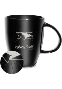 North Dakota Fighting Hawks 18oz Sunburst Lustre Ceramic Mug - Black