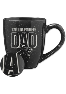 Carolina Panthers 16oz #1 Dad Speckle Ceramic Mug - Black