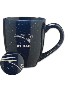 New England Patriots 16oz #1 Dad Speckle Ceramic Mug - Navy Blue