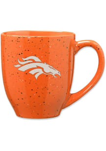 Denver Broncos 16oz Team Logo Speckled Ceramic Mug - Orange