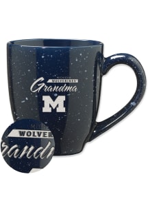 Michigan Wolverines Grandma 16oz Speckle Ceramic Mug - Blue