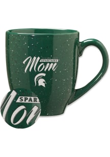 Michigan State Spartans Mom 16oz Speckle Ceramic Mug - Green