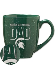 Michigan State Spartans 16oz #1 Dad Speckle Ceramic Mug - Green