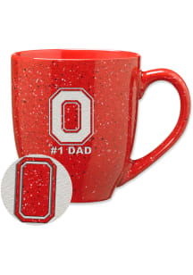 Ohio State Buckeyes 16oz #1 Dad Speckle Ceramic Mug - Red
