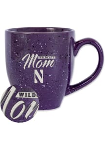 Northwestern Wildcats Mom 16oz Speckle Ceramic Mug - Purple