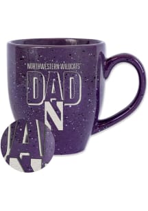 Northwestern Wildcats 16oz #1 Dad Speckle Ceramic Mug - Purple