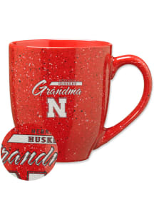 Nebraska Cornhuskers Grandma 16oz Speckle Ceramic Mug - Red