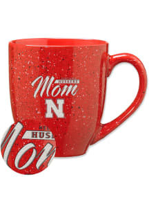 Nebraska Cornhuskers Mom 16oz Speckle Ceramic Mug - Red
