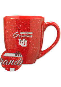 Utah Utes 16oz Speckle Ceramic Mug - Red