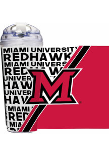 Miami RedHawks 24oz Acrylic Tumbler - Red