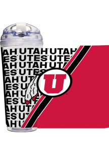 Utah Utes 24oz Acrylic Tumbler - Red