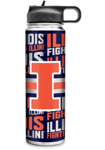 Illinois Fighting Illini 22oz Stainless Steel Tumbler - Silver