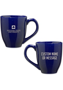 Indiana State Sycamores Personalized 16oz Speckle Ceramic Mug - Blue