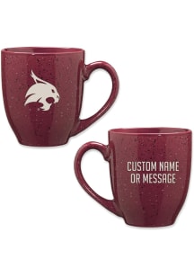 Texas State Bobcats Personalized 16oz Speckle Ceramic Mug - Maroon