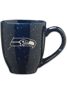 Seattle Seahawks Personalized 16oz Speckle Ceramic Mug - Navy Blue
