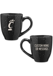 Cincinnati Bearcats Personalized 16oz Speckle Ceramic Mug - Black