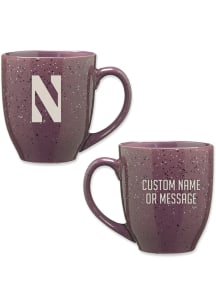 Northwestern Wildcats Personalized 16oz Speckle Ceramic Mug - Purple