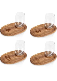 Boston Red Sox 4 Piece Wine and Appetizer Serving Tray