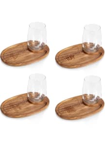 St Louis Cardinals 4 Piece Wine and Appetizer Serving Tray