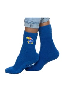 Kansas Jayhawks Fuzzy Slipper Womens Quarter Socks