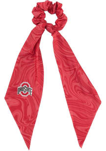 Ohio State Buckeyes Swirl Scarf Womens Hair Scrunchie