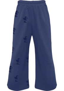 Summit Sportswear Kansas Jayhawks Womens Maggie Navy Blue Sweatpants
